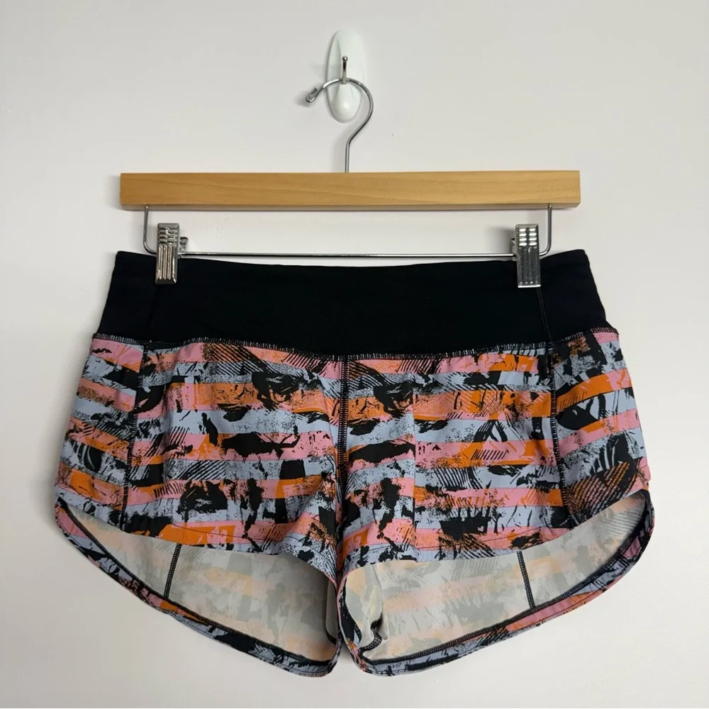 Lululemon Speed Up Short *2.5" Inversion Multi / Black Size 4 - Picture 1 of 6